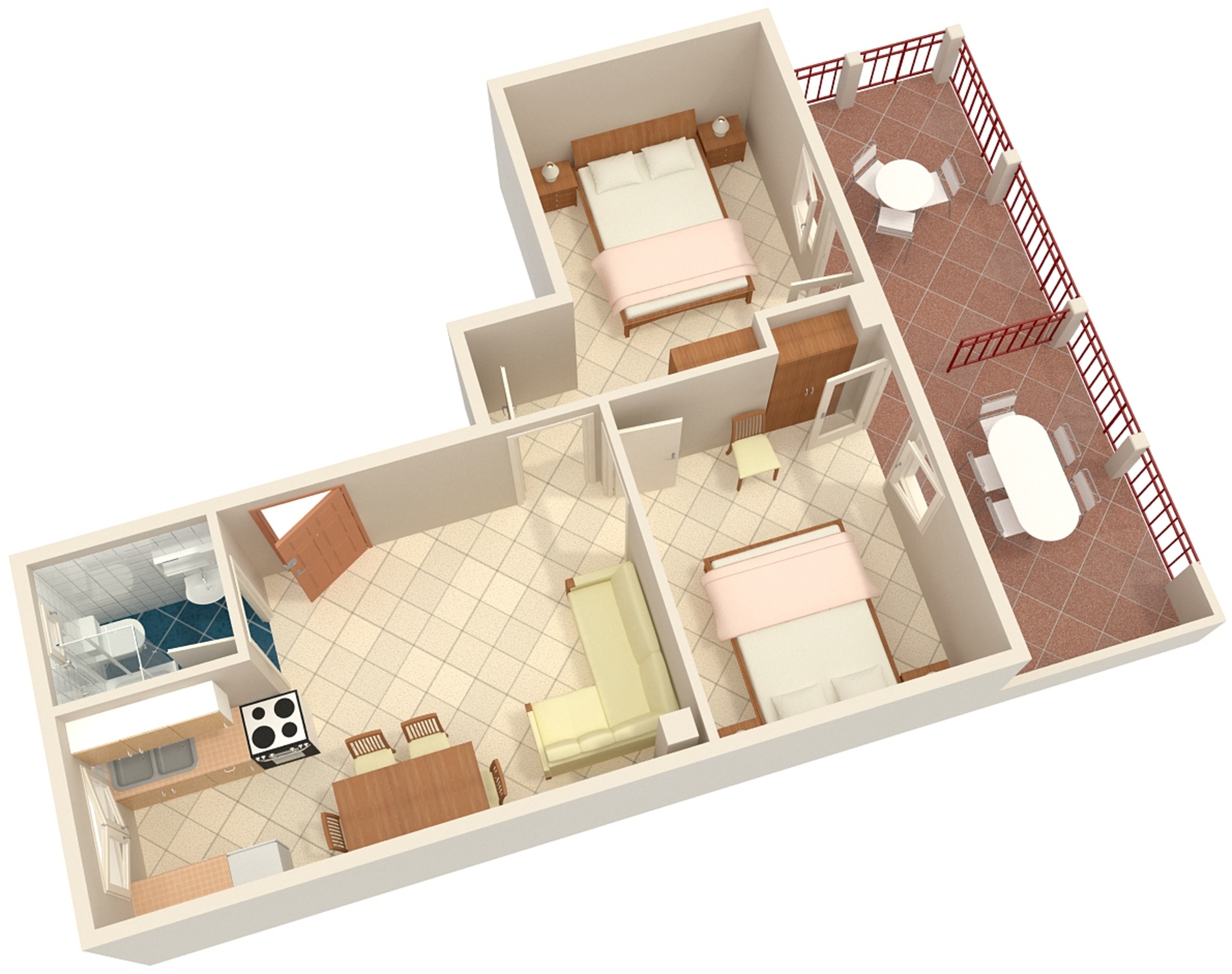 Two bedroom apartment with terrace and sea view Okrug Gornji, Čiovo  A-b