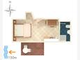 Okrug Gornji, Plan in the studio-apartment, WiFi.