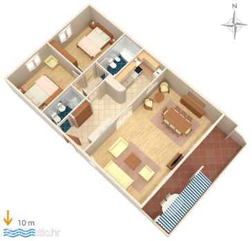 Plan Mavarštica, Plan in the apartment, dopusteni kucni ljubimci i WIFI.