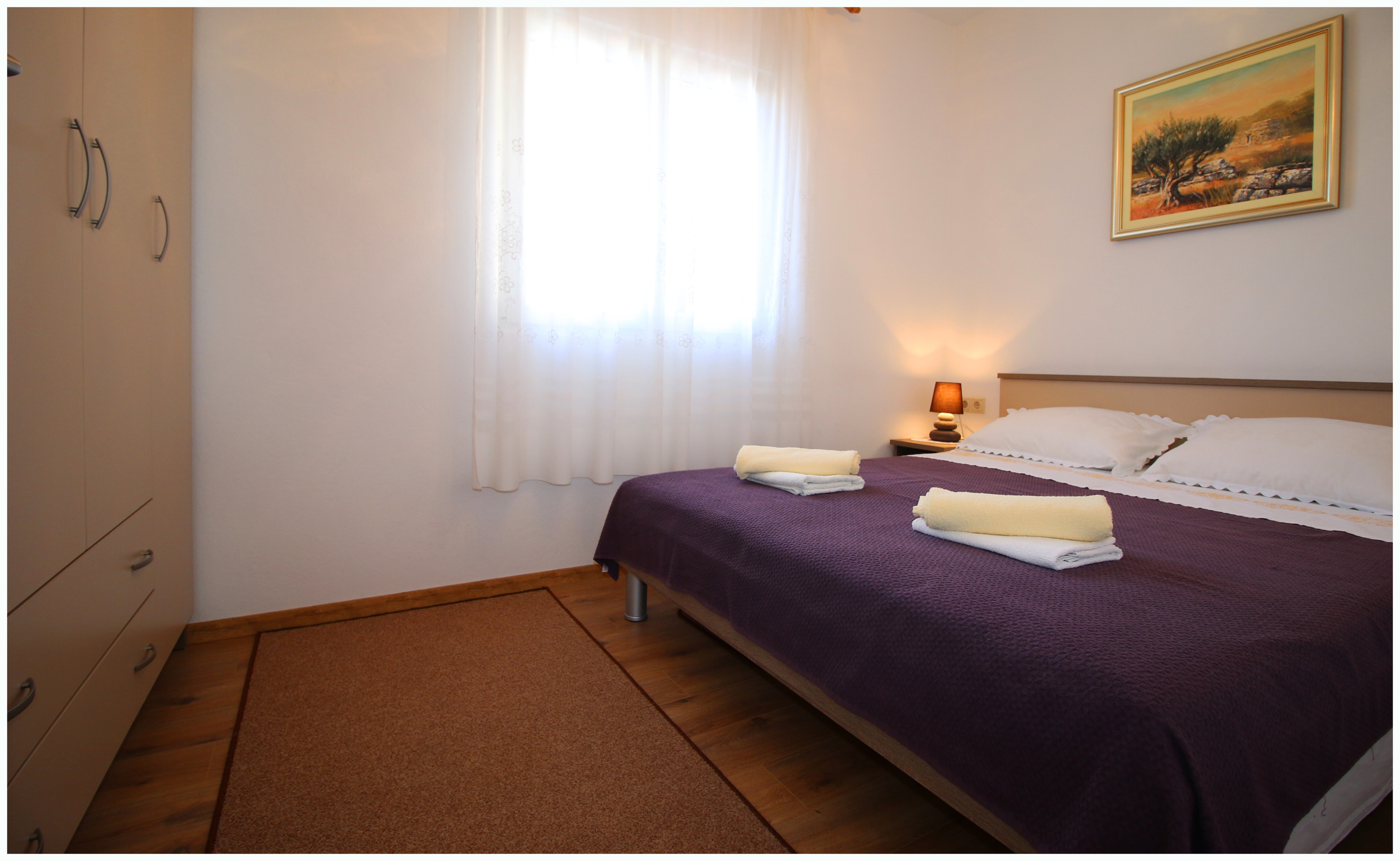 Two bedroom apartment with terrace and sea view Rogoznica  A-a