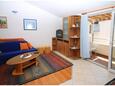 Rogoznica, Obývací pokoj v ubytování typu apartment, s klimatizací a WiFi.