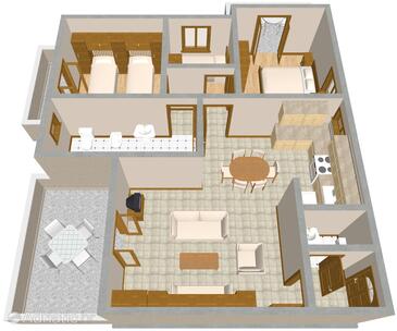 Plan Slatine, Plan in the apartment, dopusteni kucni ljubimci i WIFI.