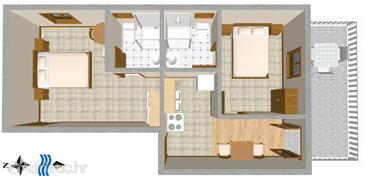 Sveta Nedilja, Plan in the apartment, WiFi.