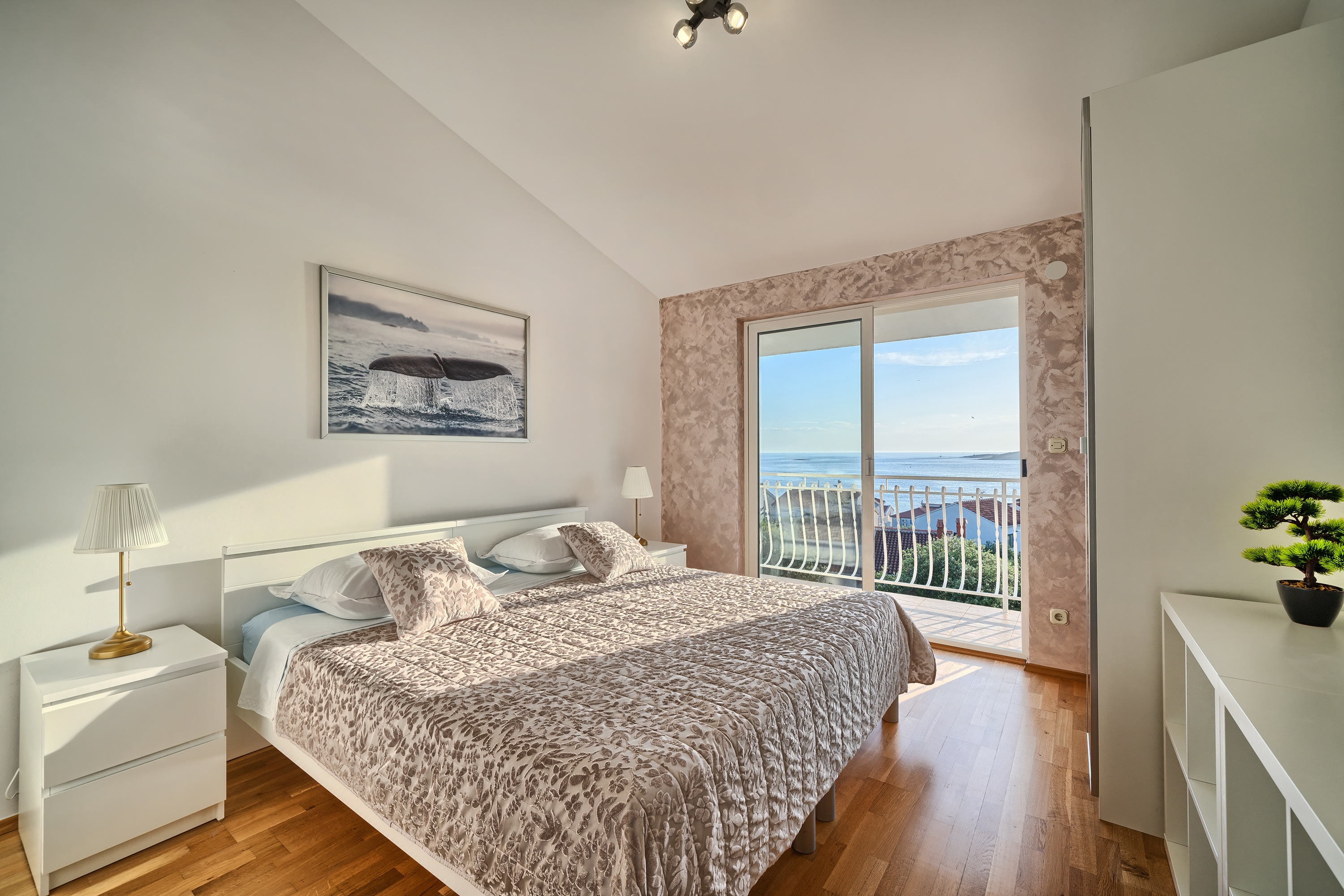 Three bedroom apartment with balcony and sea view Kanica, Rogoznica  A-b