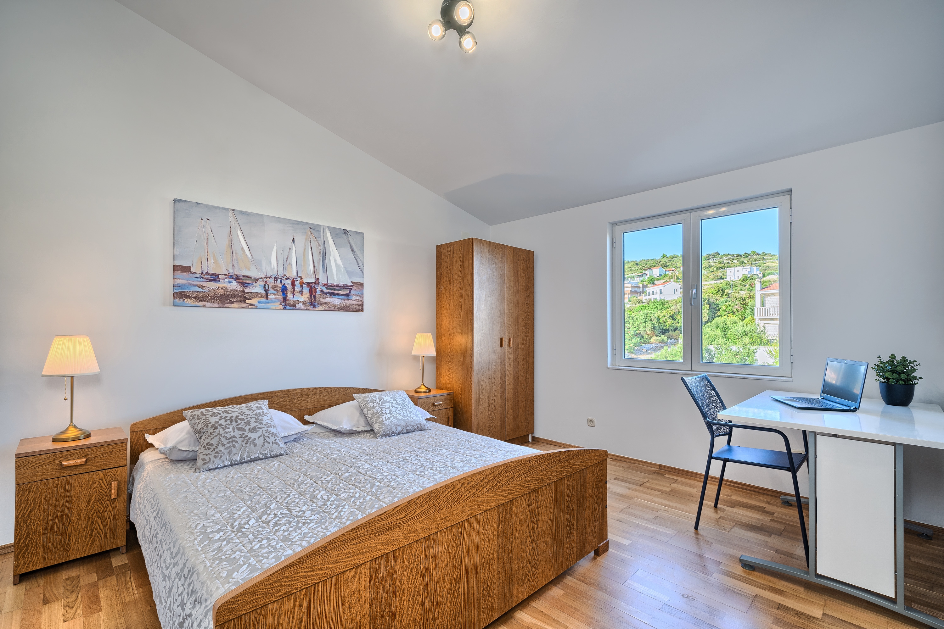 Three bedroom apartment with balcony and sea view Kanica, Rogoznica  A-c