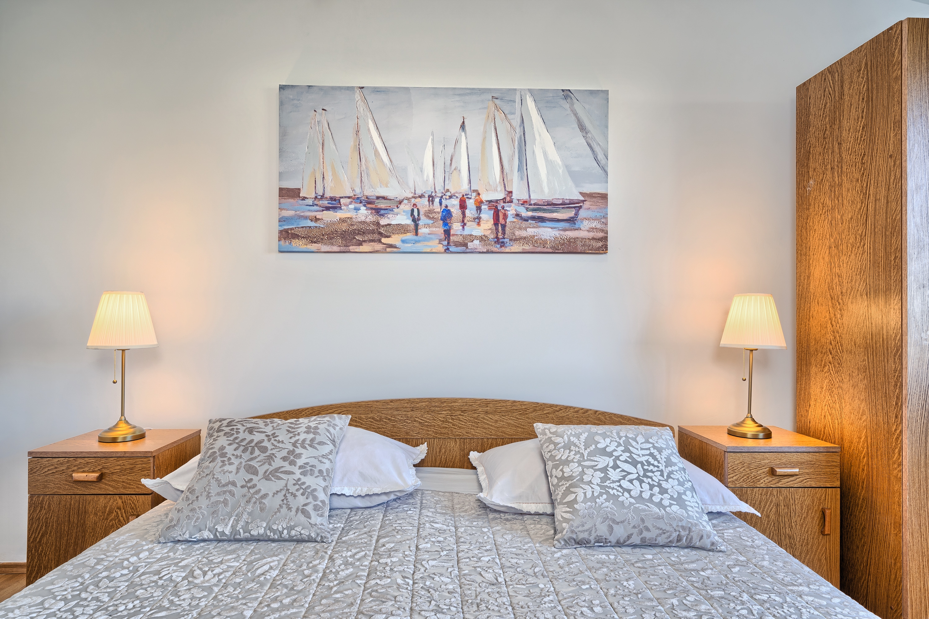 Three bedroom apartment with balcony and sea view Kanica, Rogoznica  A-c