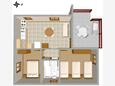 Okrug Gornji, Plan dans l’hébergement en type apartment, WiFi.