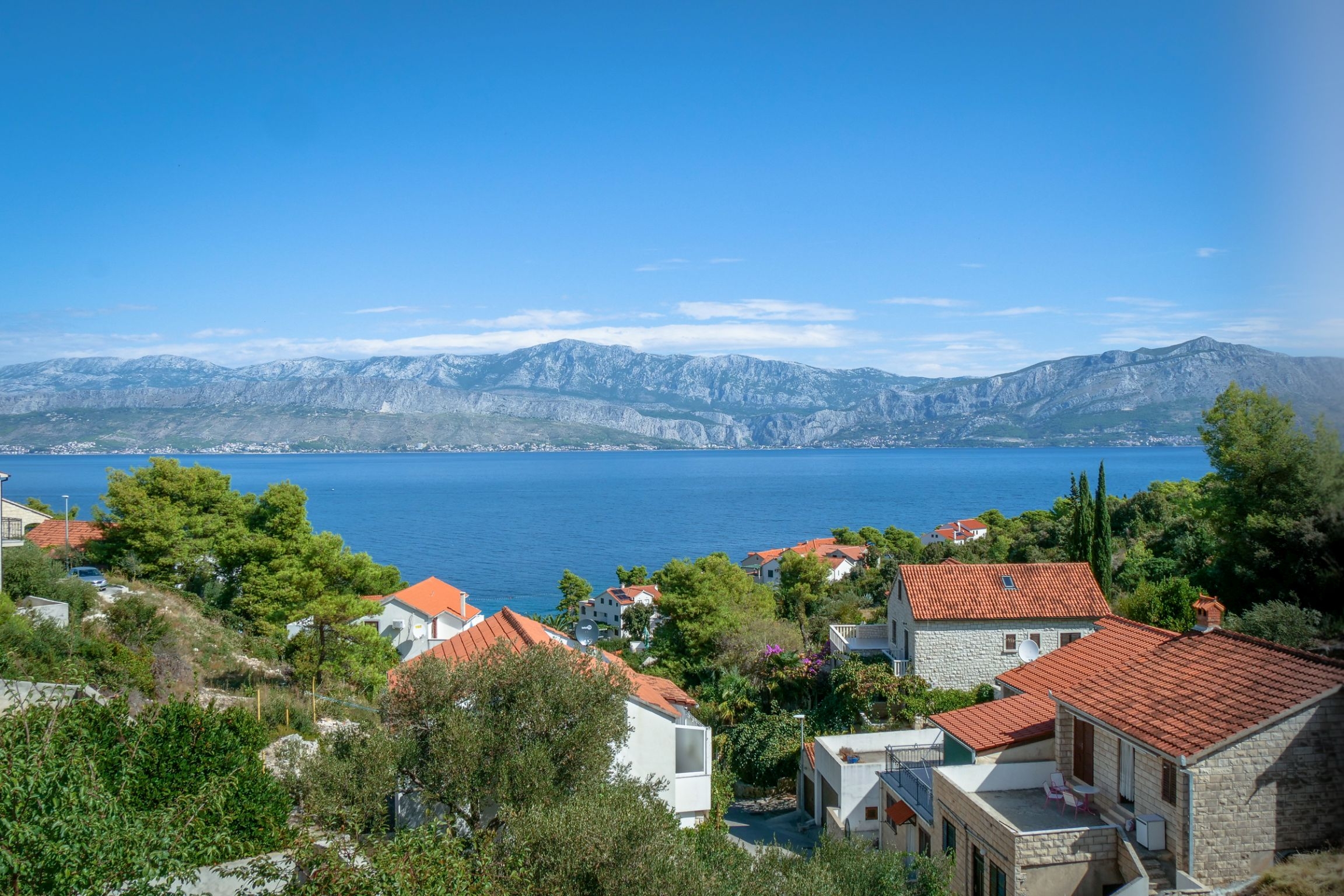 Two bedroom apartment with terrace and sea view Postira, Brač  A-a