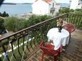 Terrace 1 Hvar, Terrace 1 in the apartment, s pogledom na more.