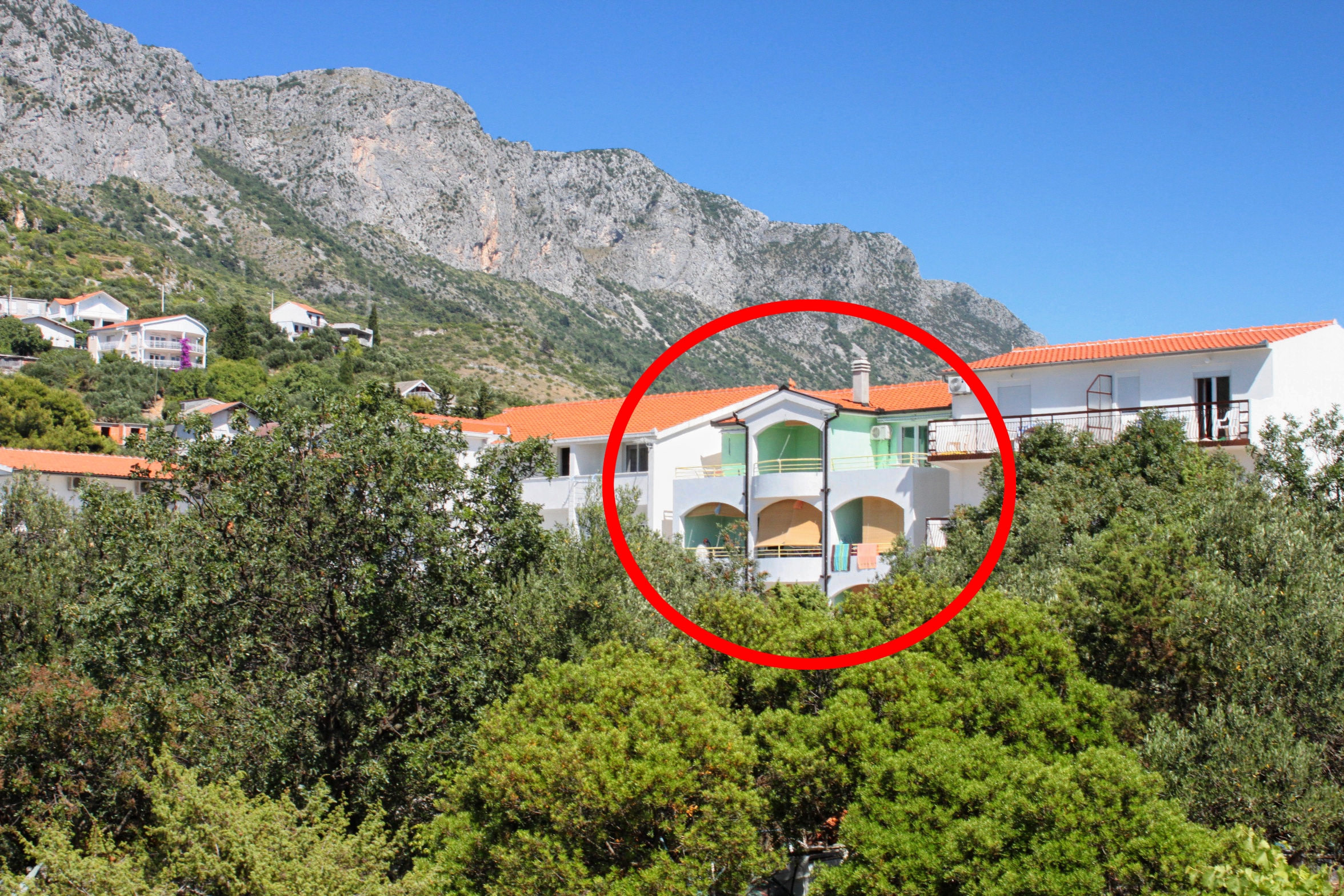 One bedroom apartment with balcony and sea view Podaca, Makarska  A-d