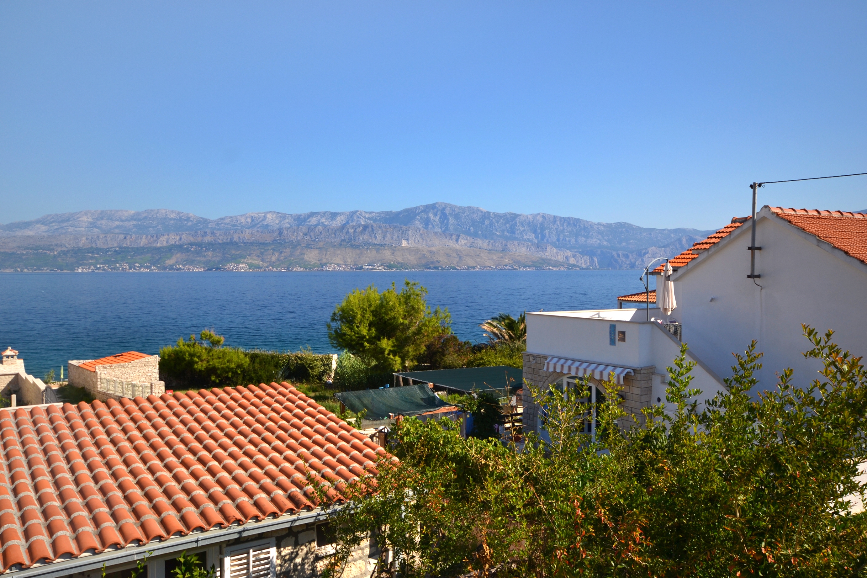 Two bedroom apartment with terrace and sea view Splitska, Brač  A-a