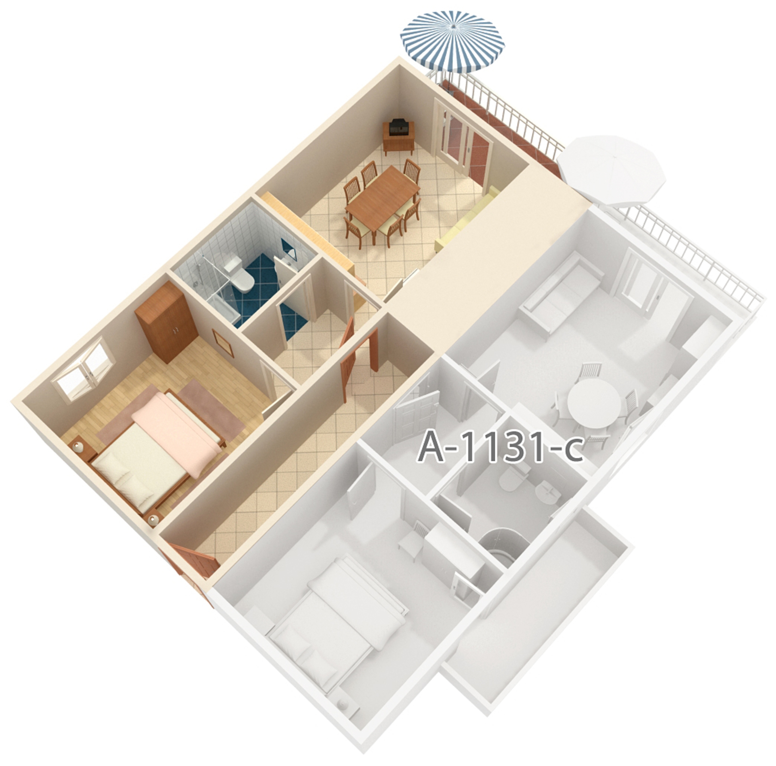 One bedroom apartment with balcony and sea view Marušići, Omiš  A-b