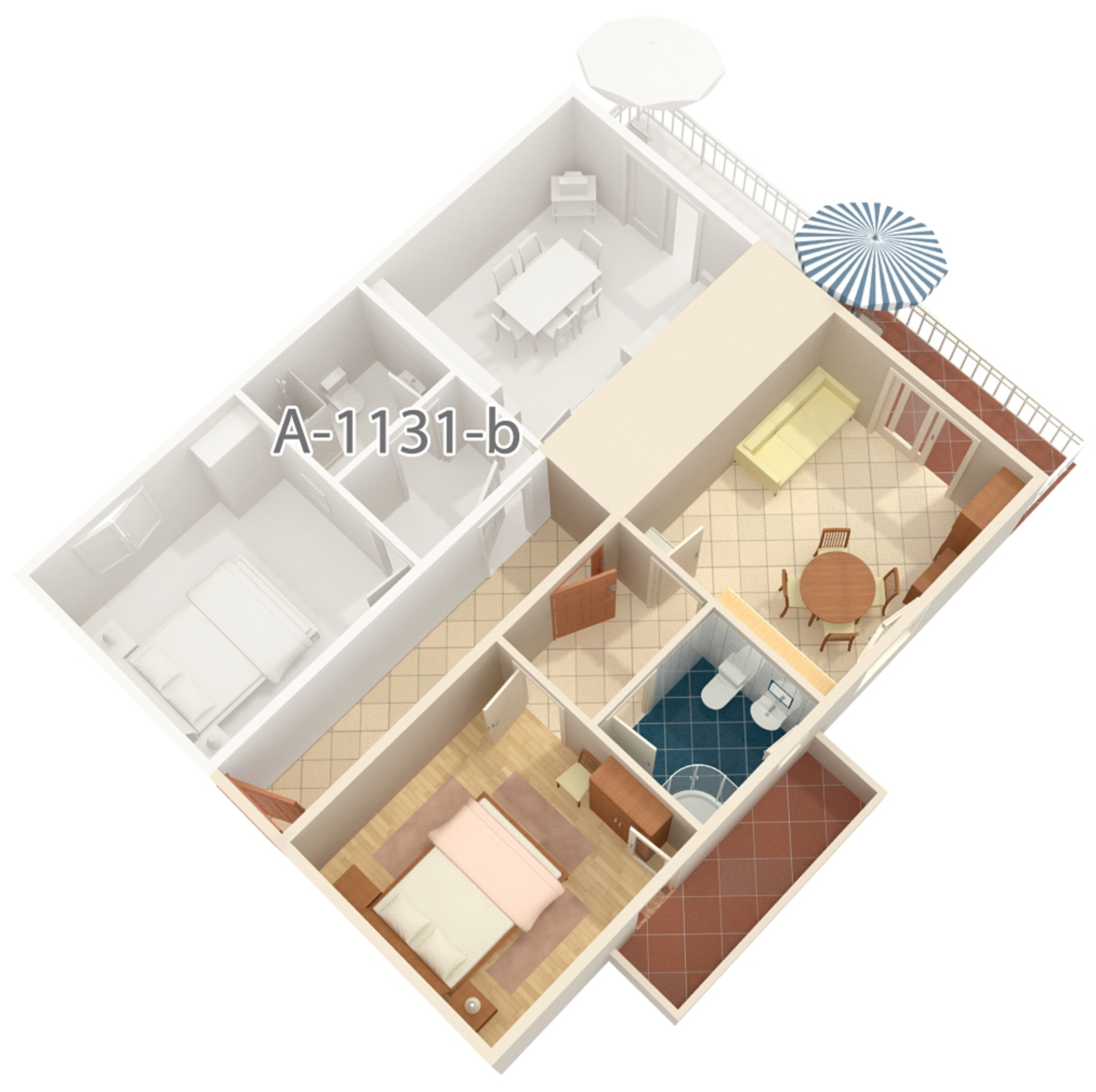 One bedroom apartment with balcony and sea view Marušići, Omiš  A-c