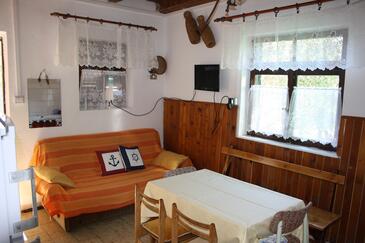 Neviđansko Polje, Salle à manger dans l’hébergement en type house, animaux acceptés.