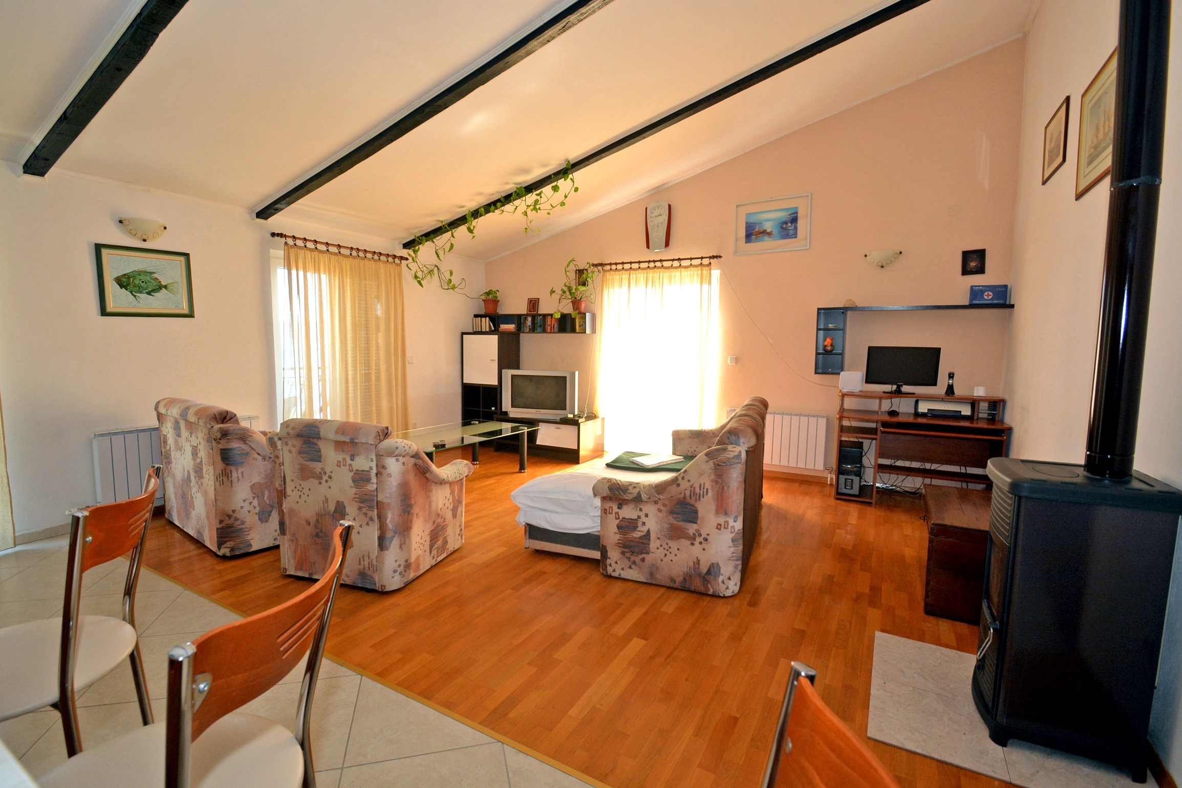 Three bedroom apartment with terrace and sea view Suhi Potok, Omiš (A-11401-a)
