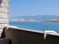 Balkon - pohled Pag, Balkon - pohled v ubytování typu room, domácí mazlíčci povoleni a WiFi.