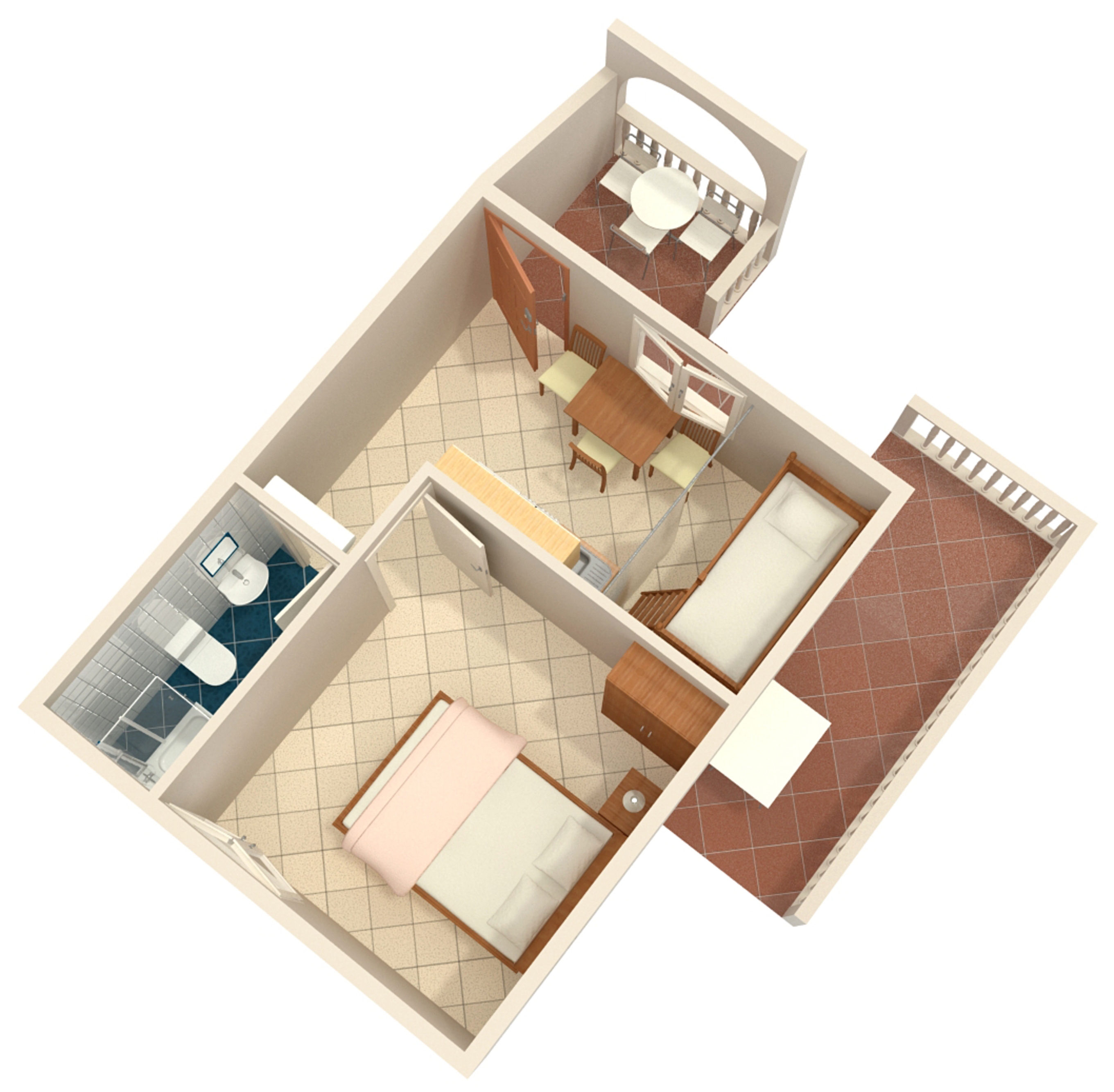 One bedroom apartment near beach Rukavac, Vis  A-a