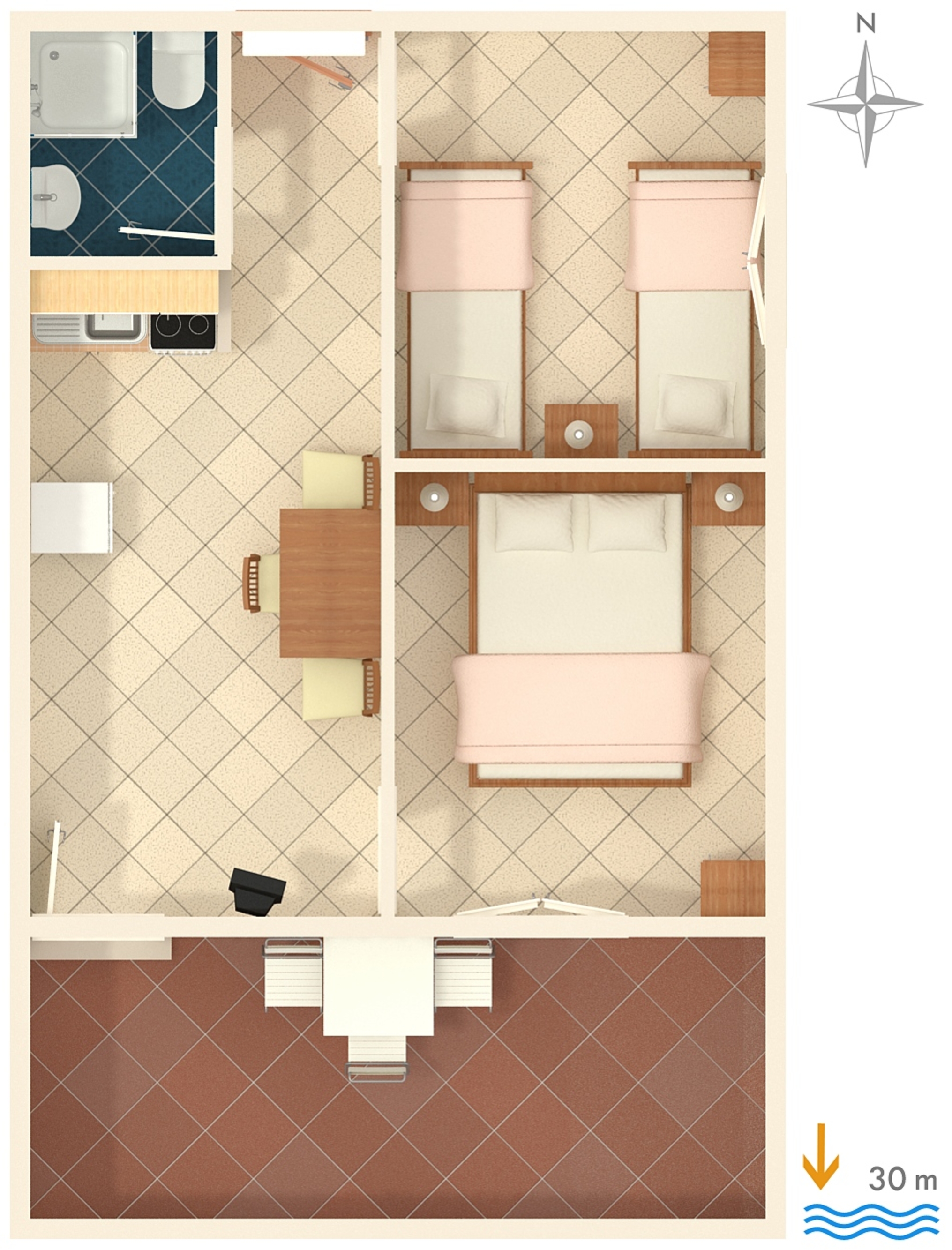 Two bedroom apartment near beach Rukavac, Vis  A-e