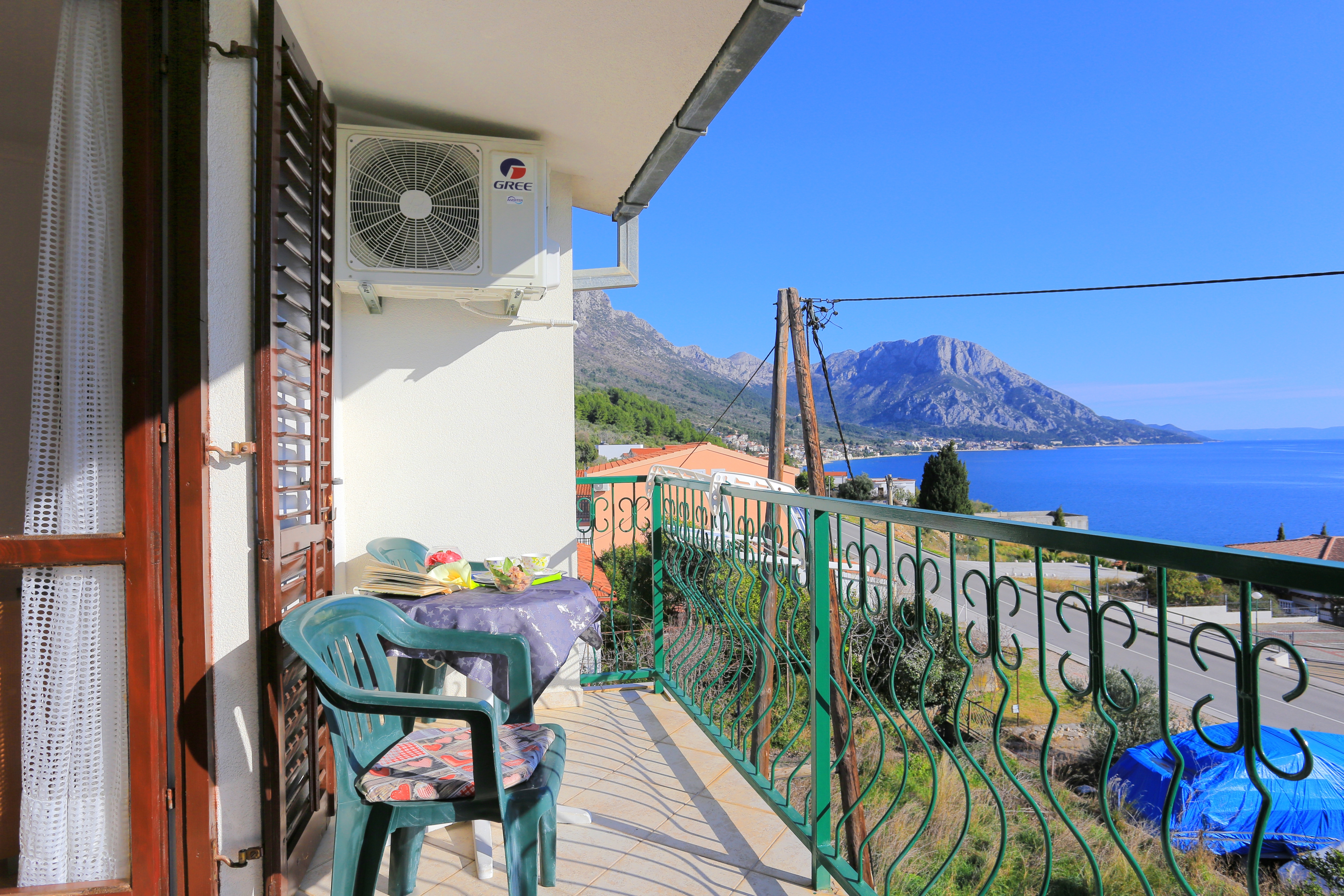 One bedroom apartment with balcony and sea view Podaca, Makarska  A-b