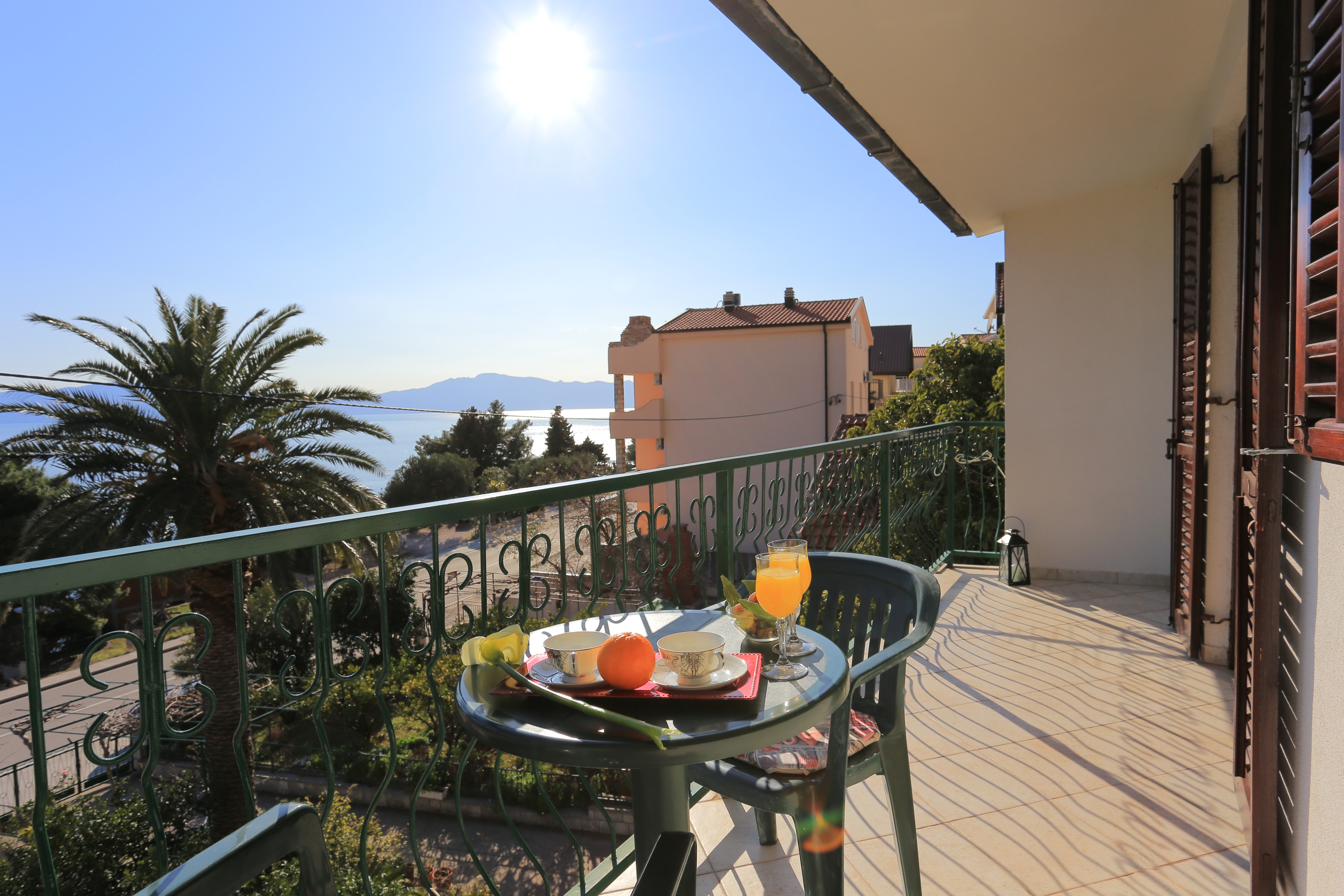 One bedroom apartment with balcony and sea view Podaca, Makarska  A-c