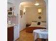 Bedroom Krk, Bedroom in the studio-apartment, (pet friendly) and WiFi.