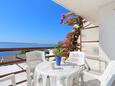Rastići, Terrace in the apartment, with a sea view and WiFi.