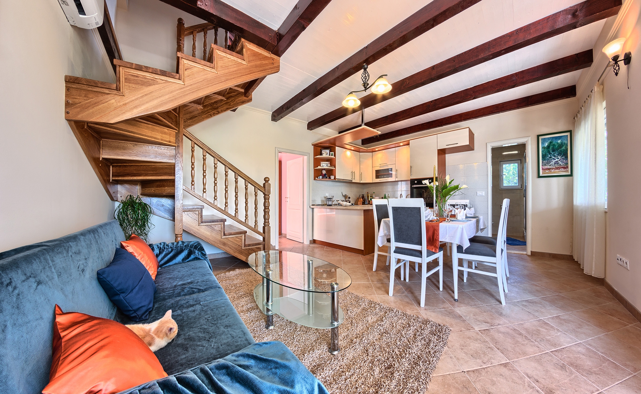 Four-bedroom house near beach Cove Široka, Čiovo (K-11749)