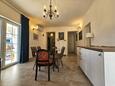 Dining room Arbanija, Dining room in the apartment, air condition available and WiFi.