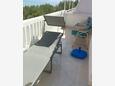 Slatine, Balcony in the apartment, with a sea view and WiFi.