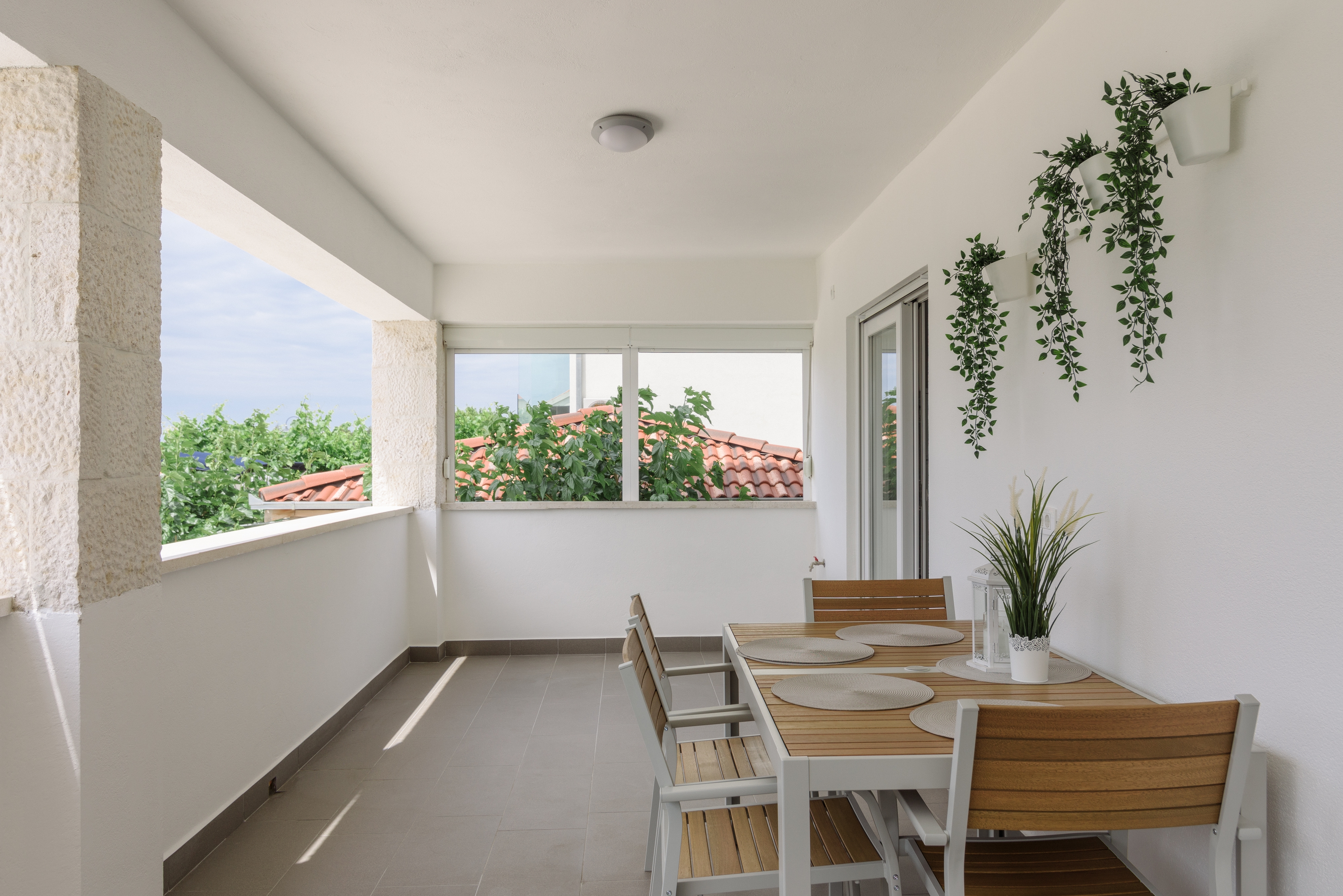 Two bedroom apartment with terrace and sea view Rogoznica  A-a