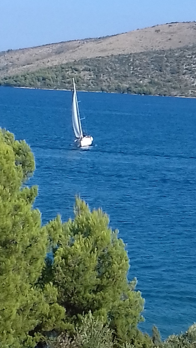 One bedroom apartment with terrace and sea view Poljica, Trogir  A-a