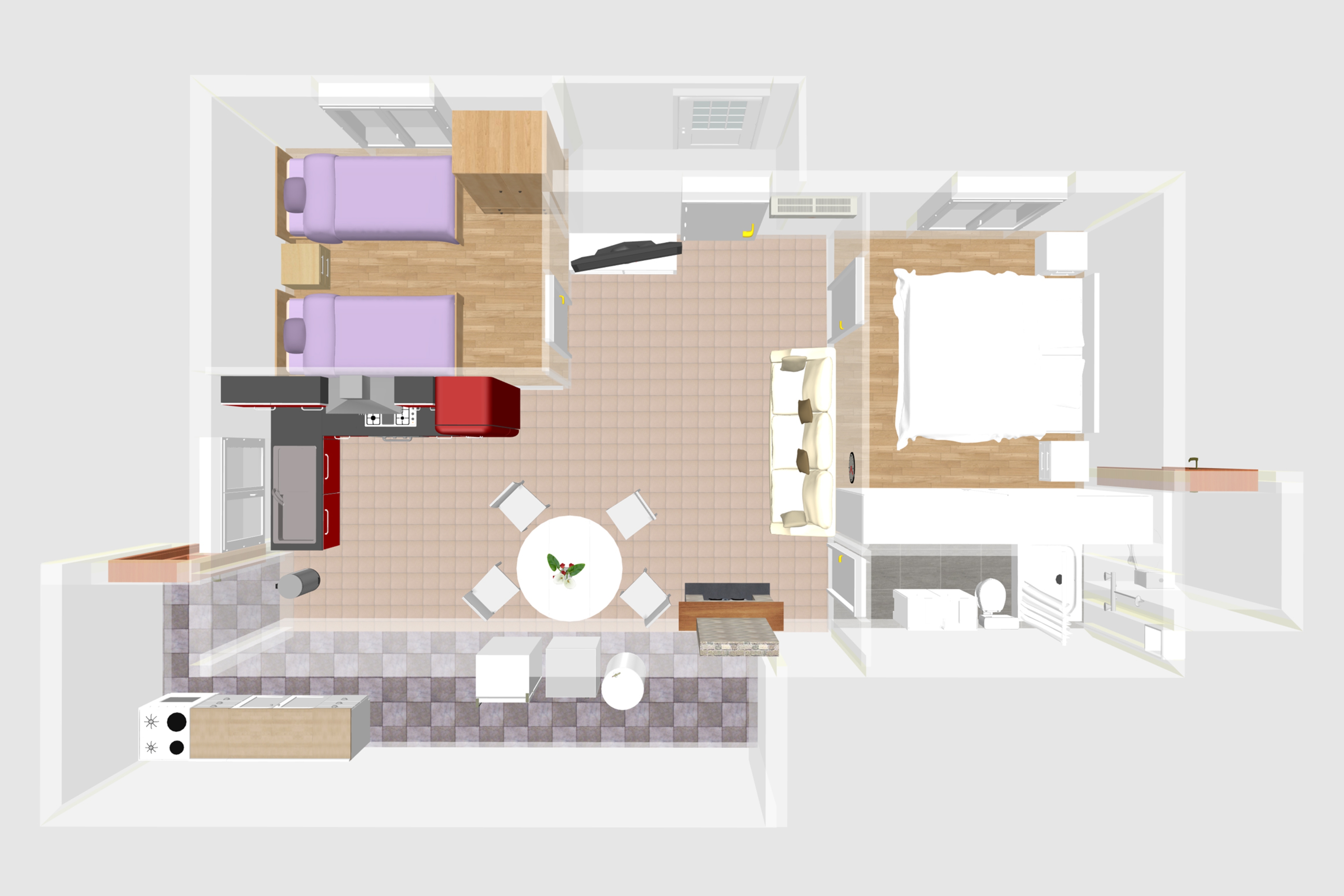 Two bedroom apartment near beach Cove Zaglav, Korčula  A-a