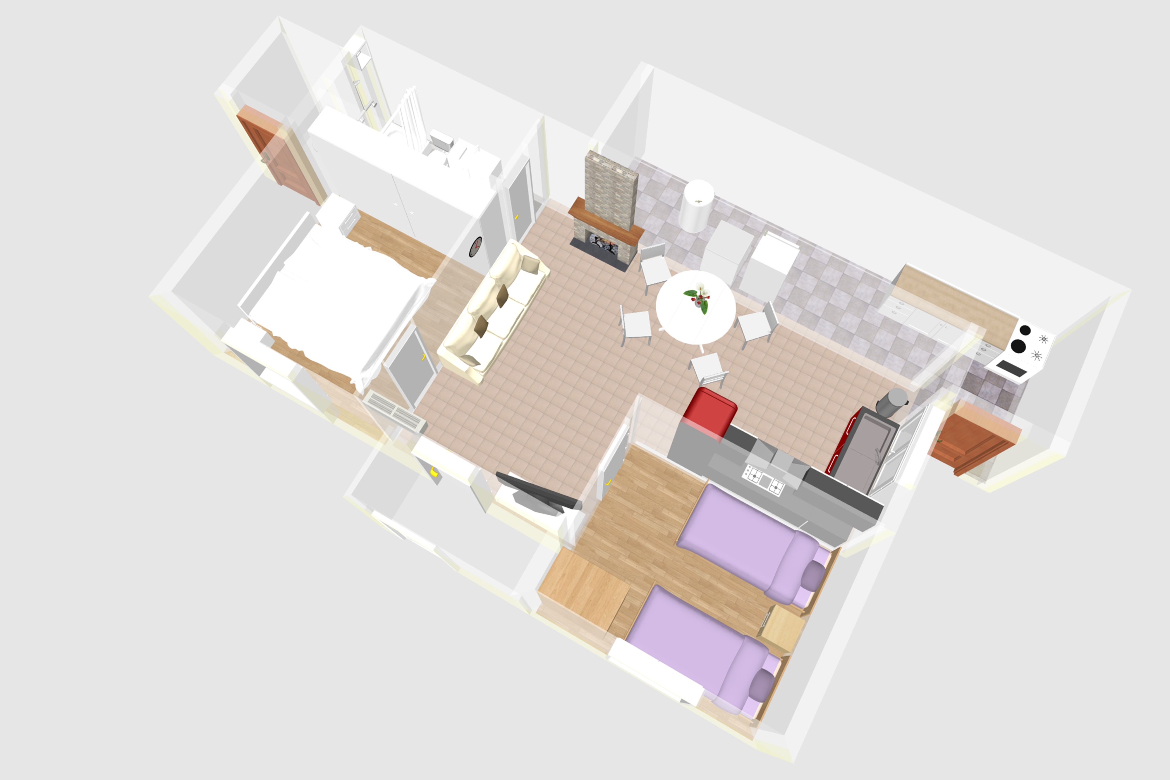 Two bedroom apartment near beach Cove Zaglav, Korčula  A-a