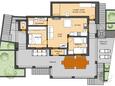 Zaglav, plattegrond in the apartment, (pet friendly) en WiFi.