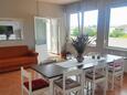 Sala da pranzo Rab, Sala da pranzo nell'alloggi del tipo apartment, condizionatore disponibile, animali domestici ammessi e WiFi.
