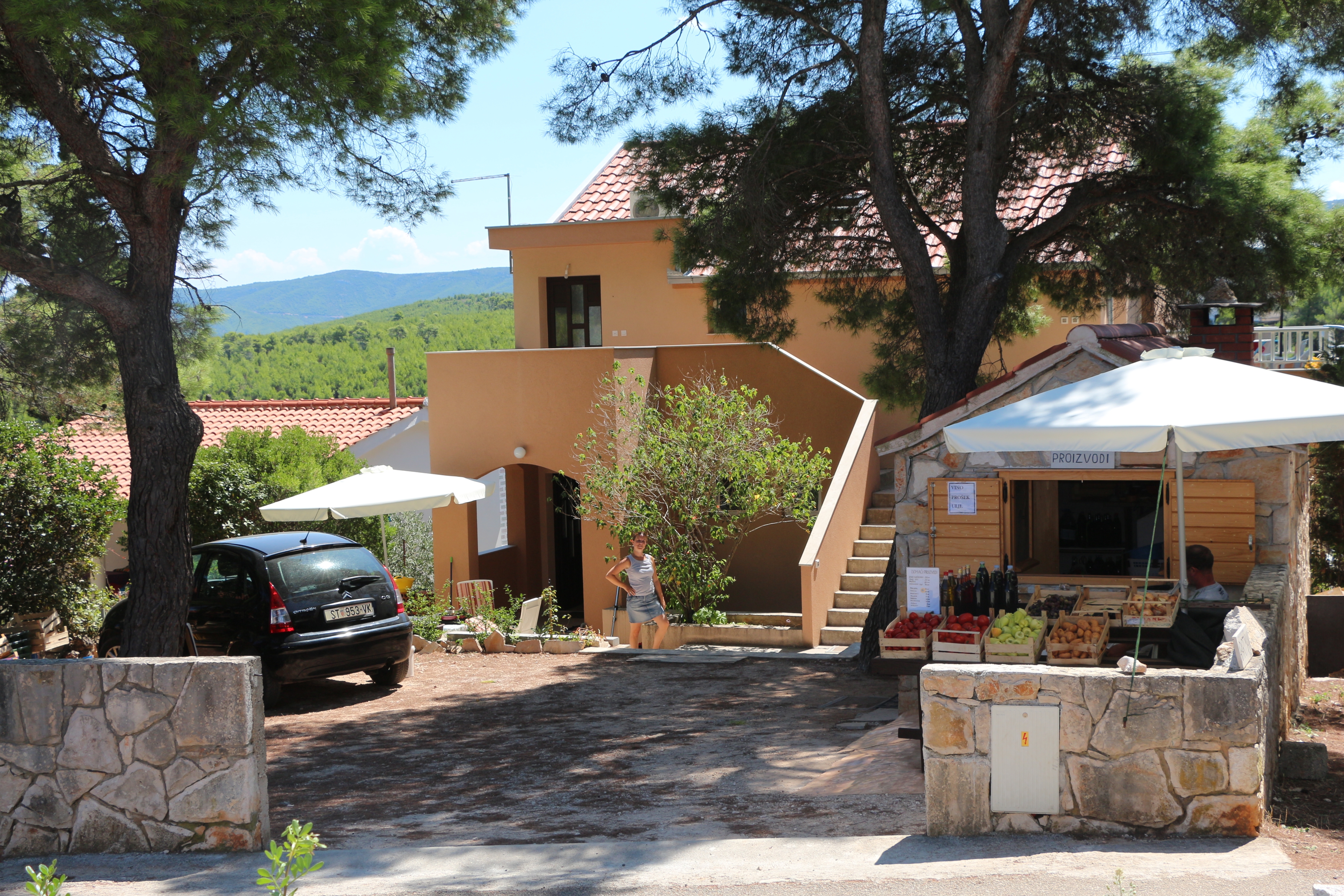 One bedroom apartment with terrace and sea view Basina, Hvar (A-12420-c)