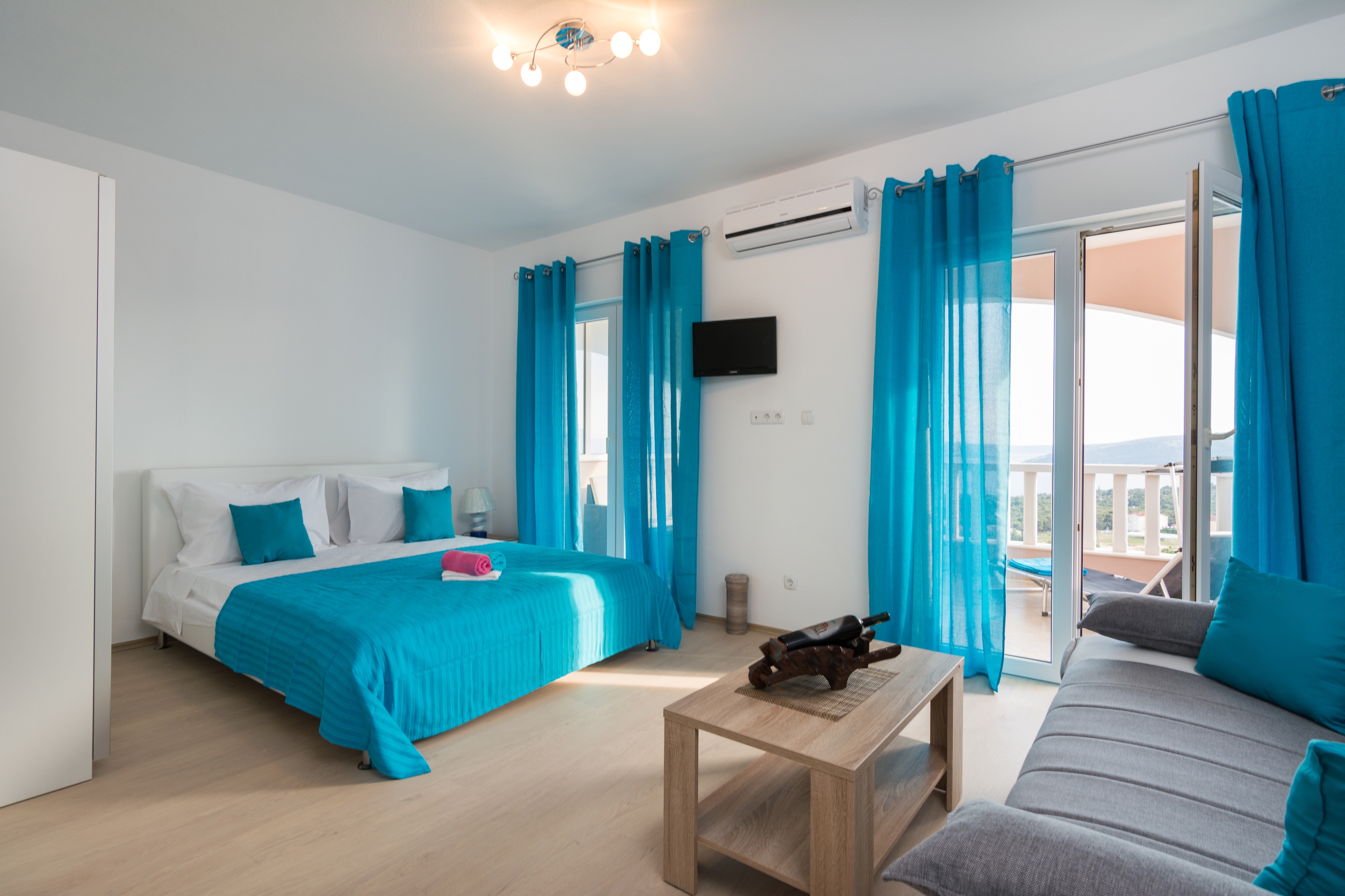 Studio apartman s terasom i pogledom na more Seget Vranjica, Trogir  AS-a