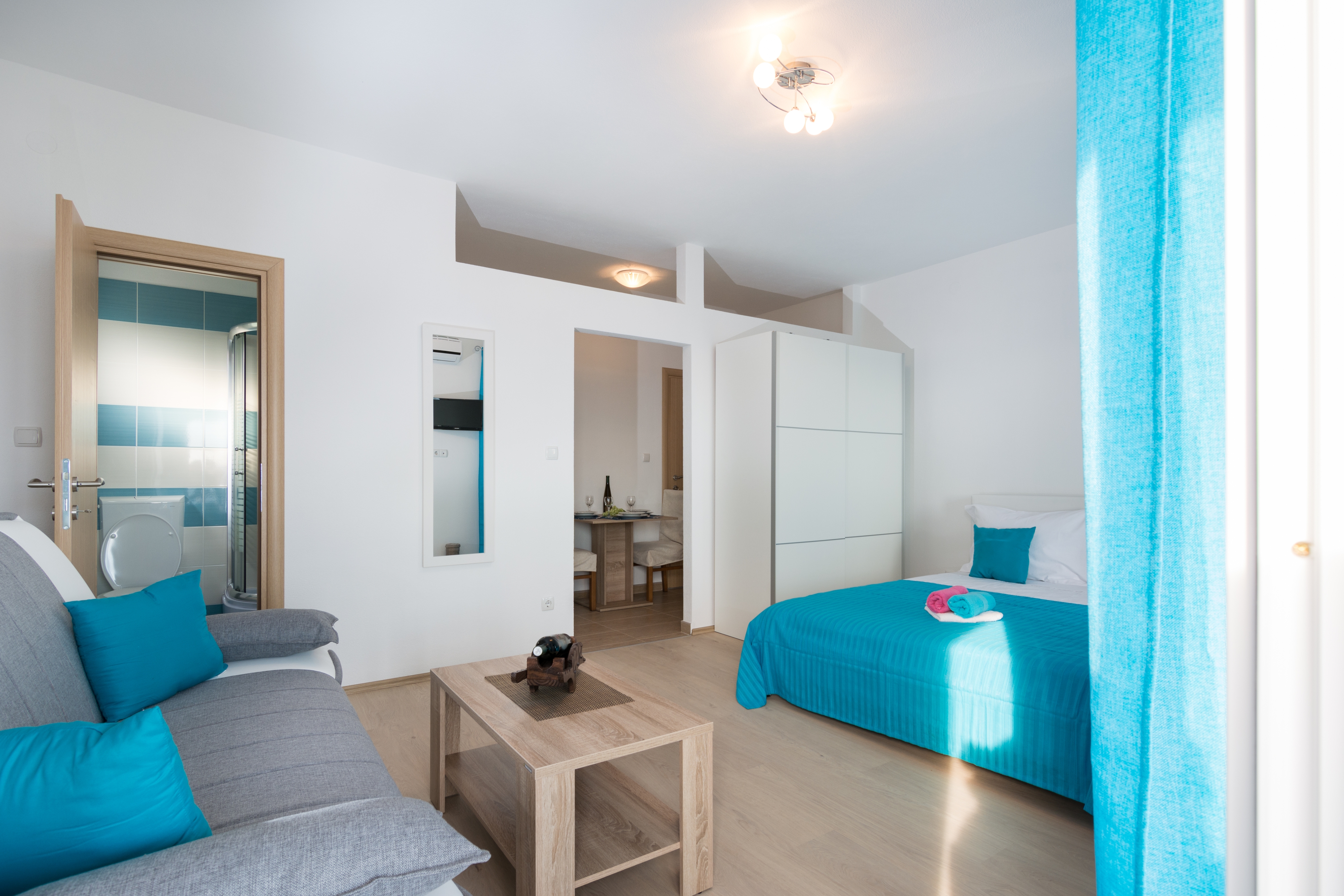 Studio flat with terrace and sea view Seget Vranjica, Trogir  AS-b