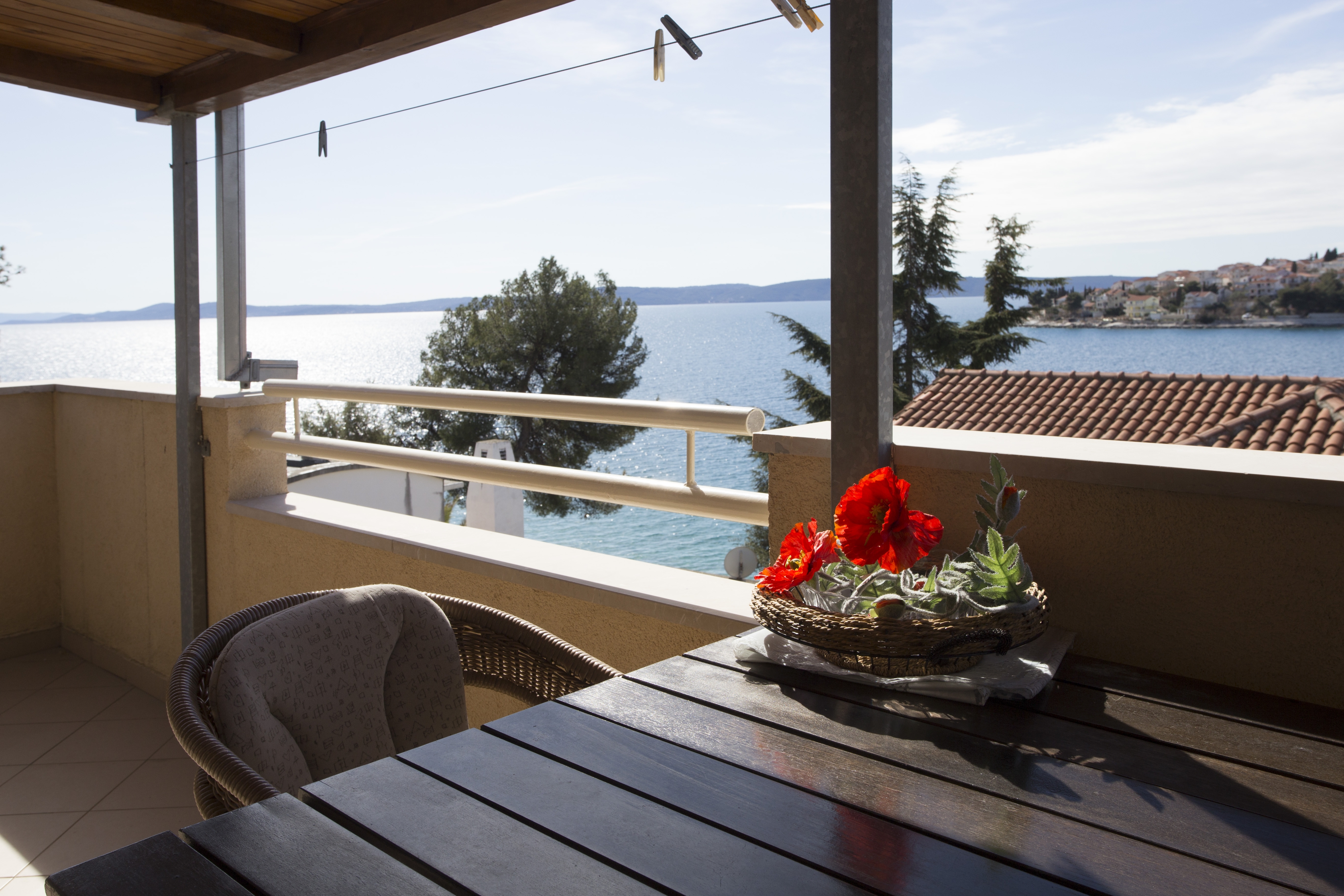 Two bedroom apartment with terrace and sea view Mavarštica, Čiovo  A-c
