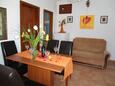 Obývací pokoj Vodice, Obývací pokoj v ubytování typu apartment, domácí mazlíčci povoleni a WiFi.