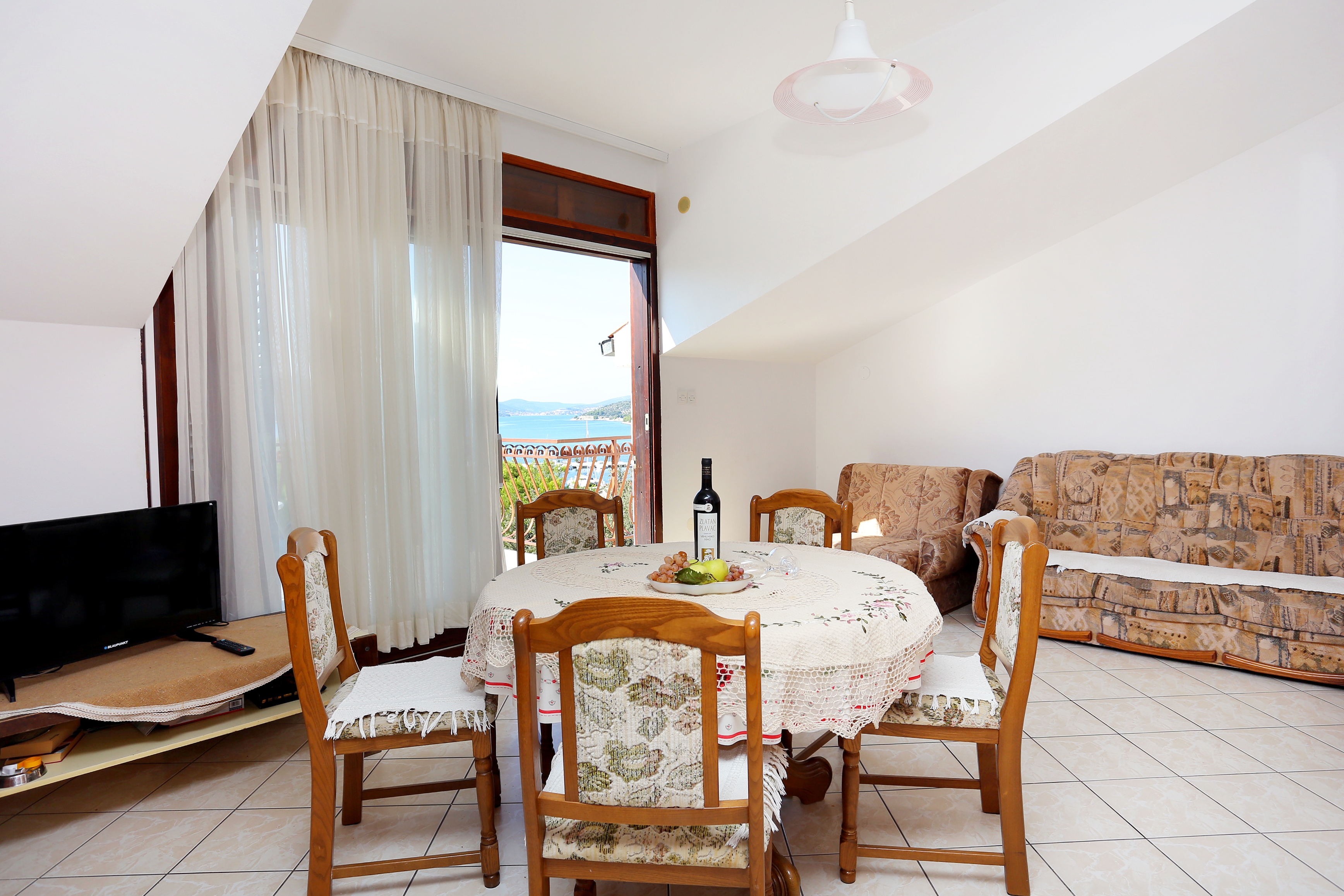 Two bedroom apartment with terrace and sea view Seget Vranjica, Trogir (A-12760-c)