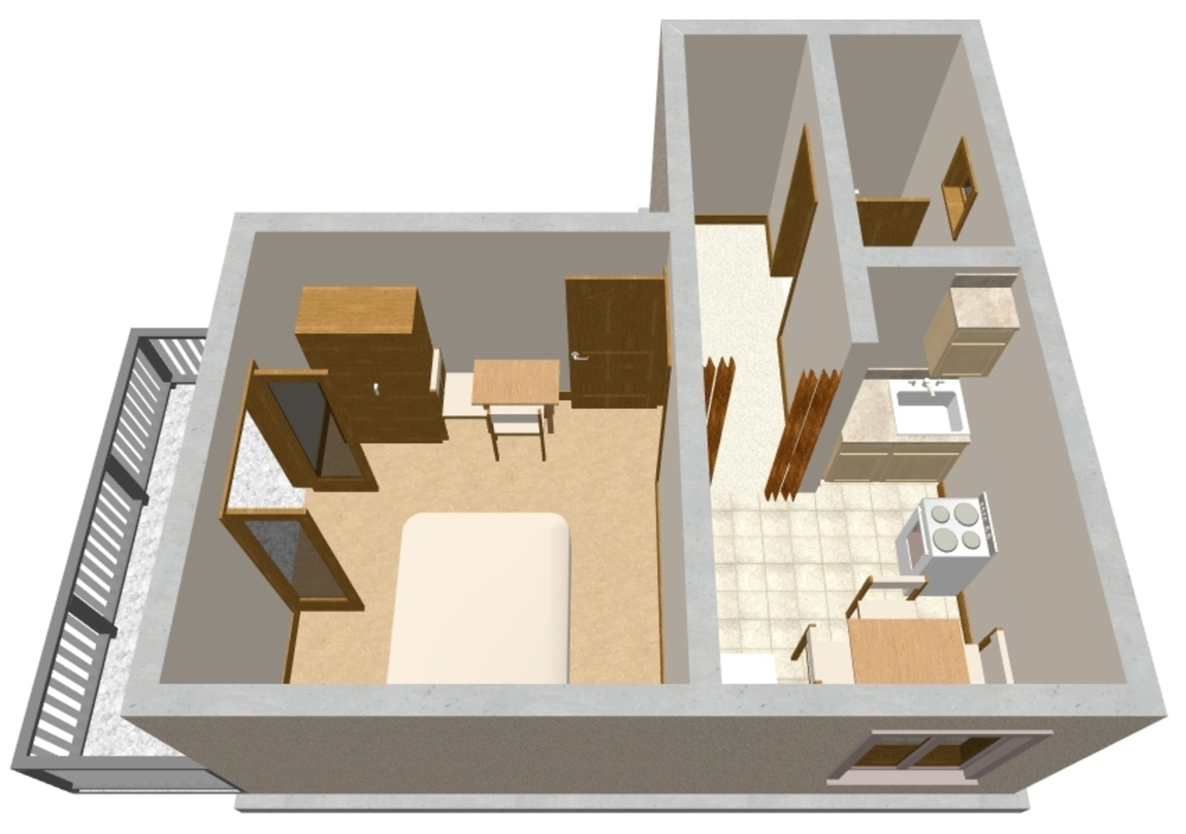 One bedroom apartment with terrace and sea view Zavala, Hvar  A-b