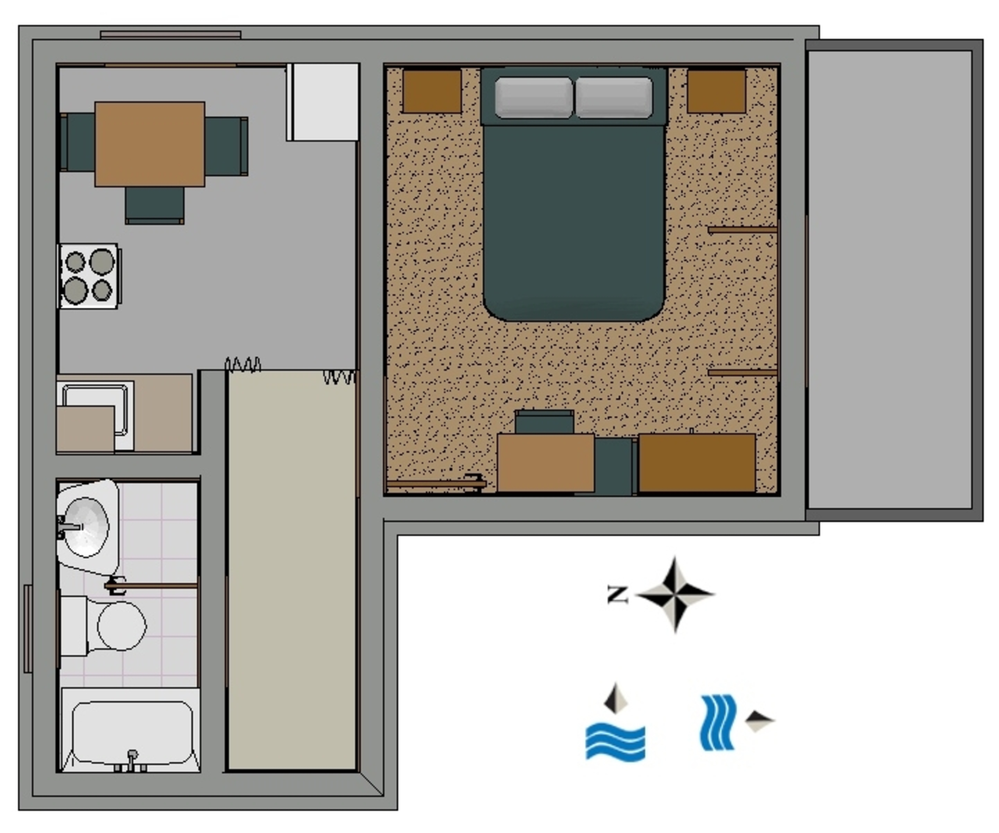 One bedroom apartment with terrace and sea view Zavala, Hvar  A-b