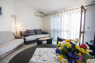 Living room Biograd na Moru, Living room in the apartment, air condition available and WiFi.