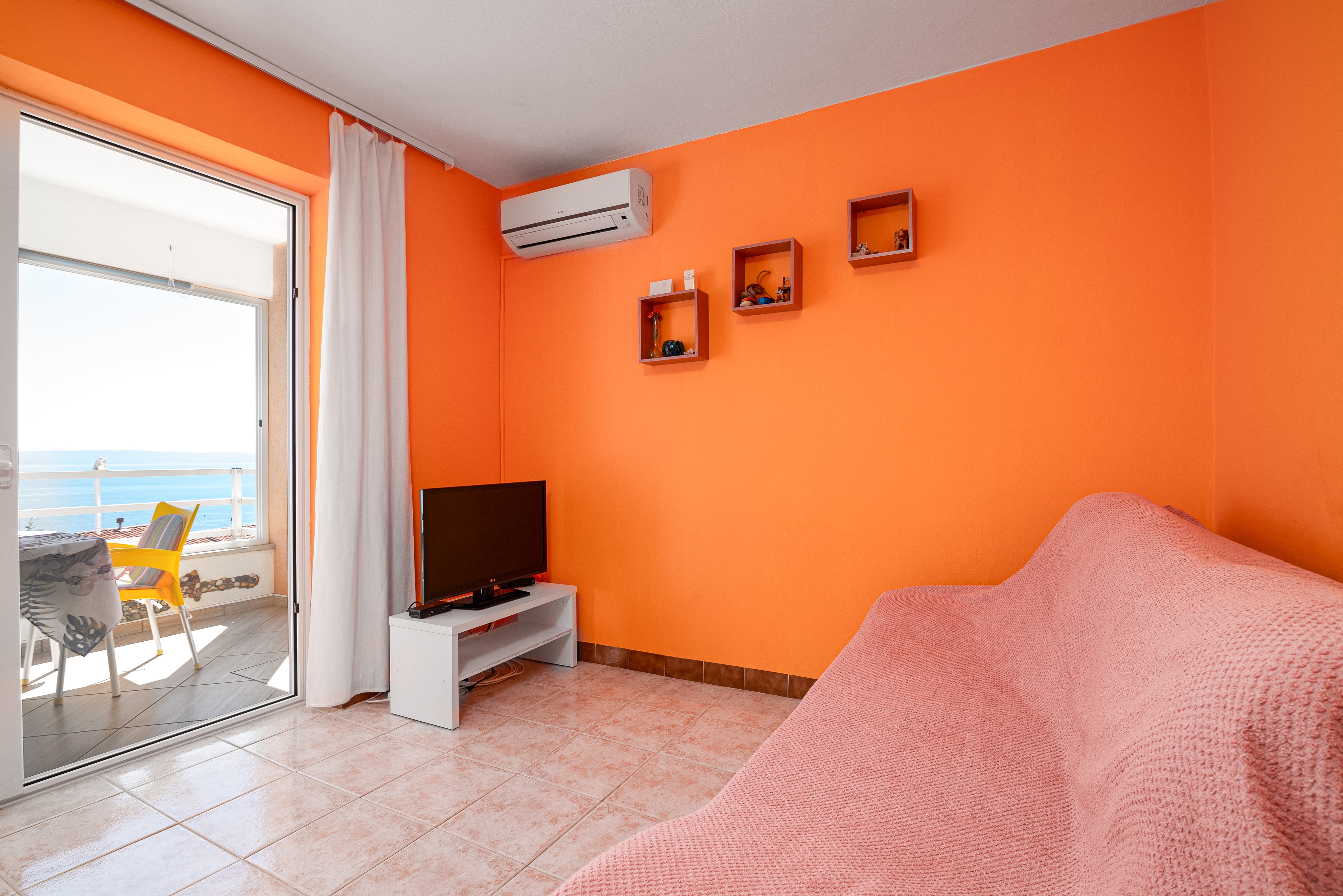 One bedroom apartment with terrace and sea view Ravni, Labin (A-12891-a)