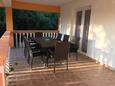 Terrace Zaton, Terrace in the apartment, with a sea view, (pet friendly) and WiFi.