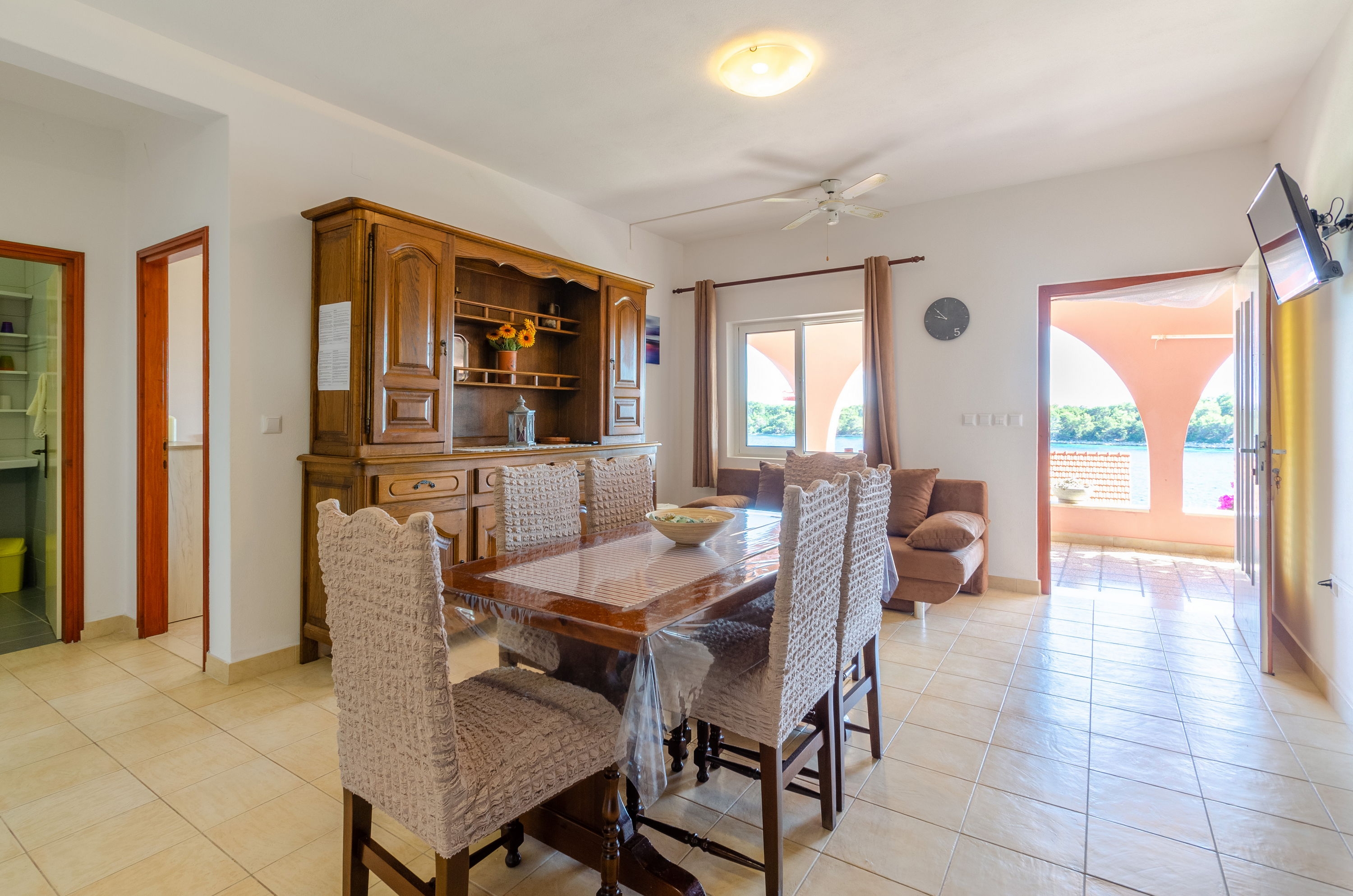 Two bedroom apartment with terrace and sea view Karbuni, Korčula (A-13217-a)