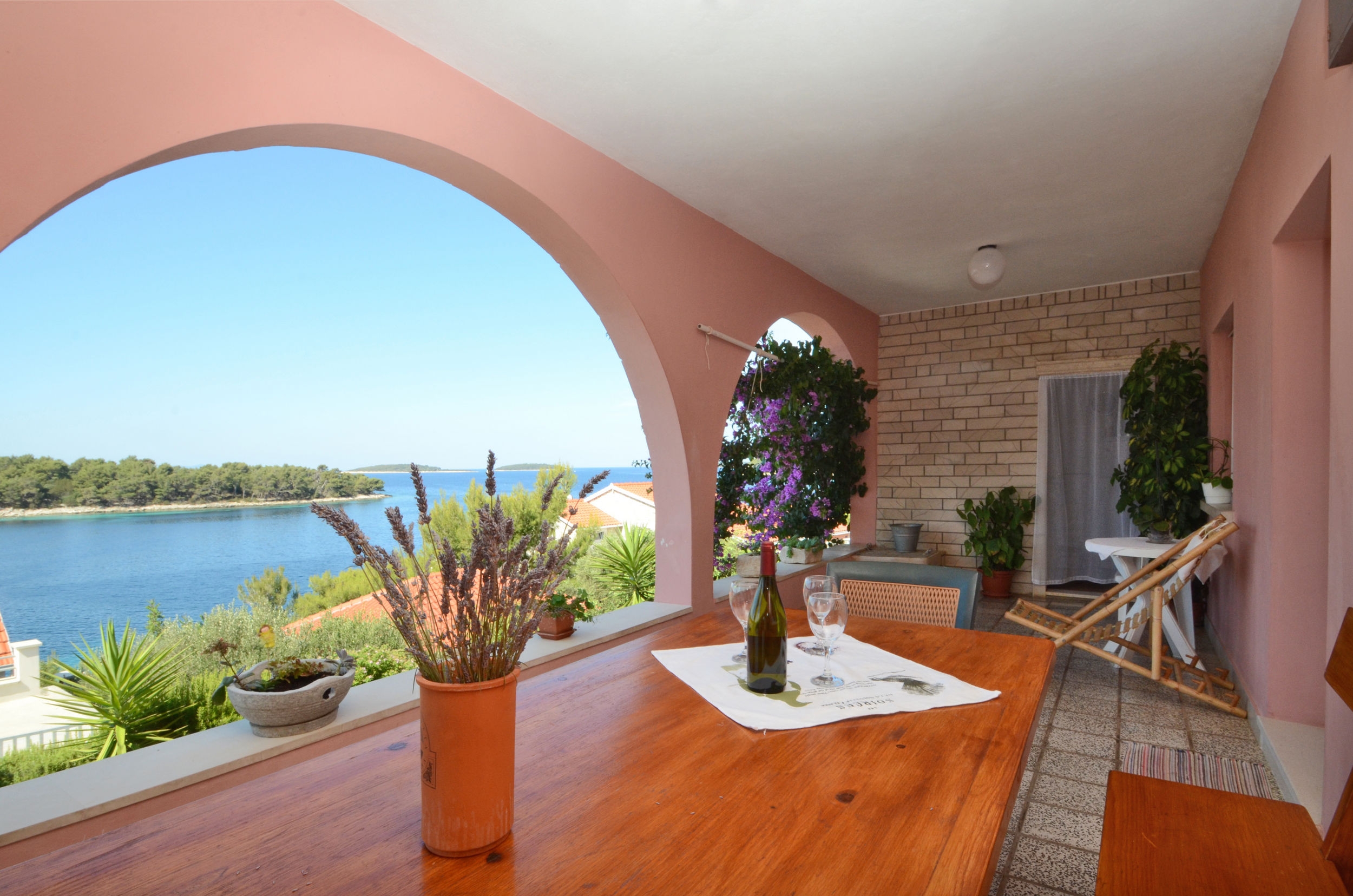 Two bedroom apartment with terrace and sea view Karbuni, Korčula (A-13217-a)