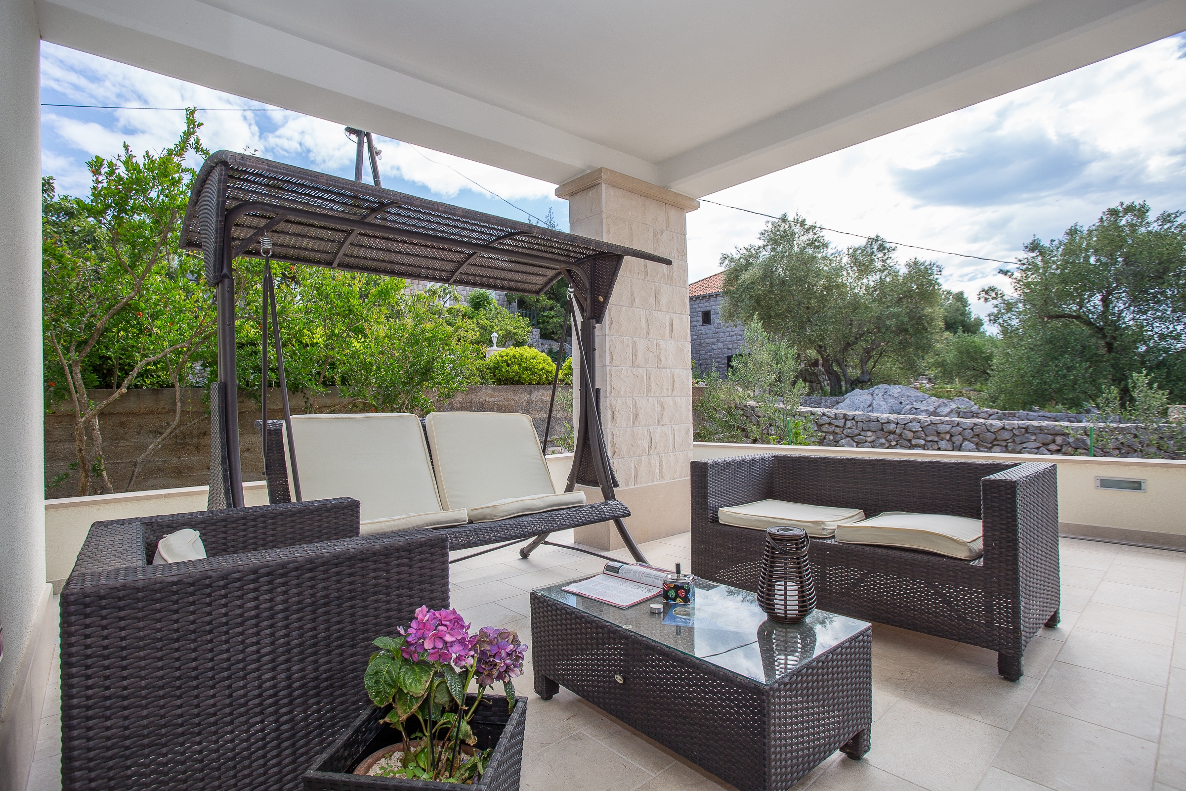 Two bedroom house with terrace Mali Ston, Pelješac  K