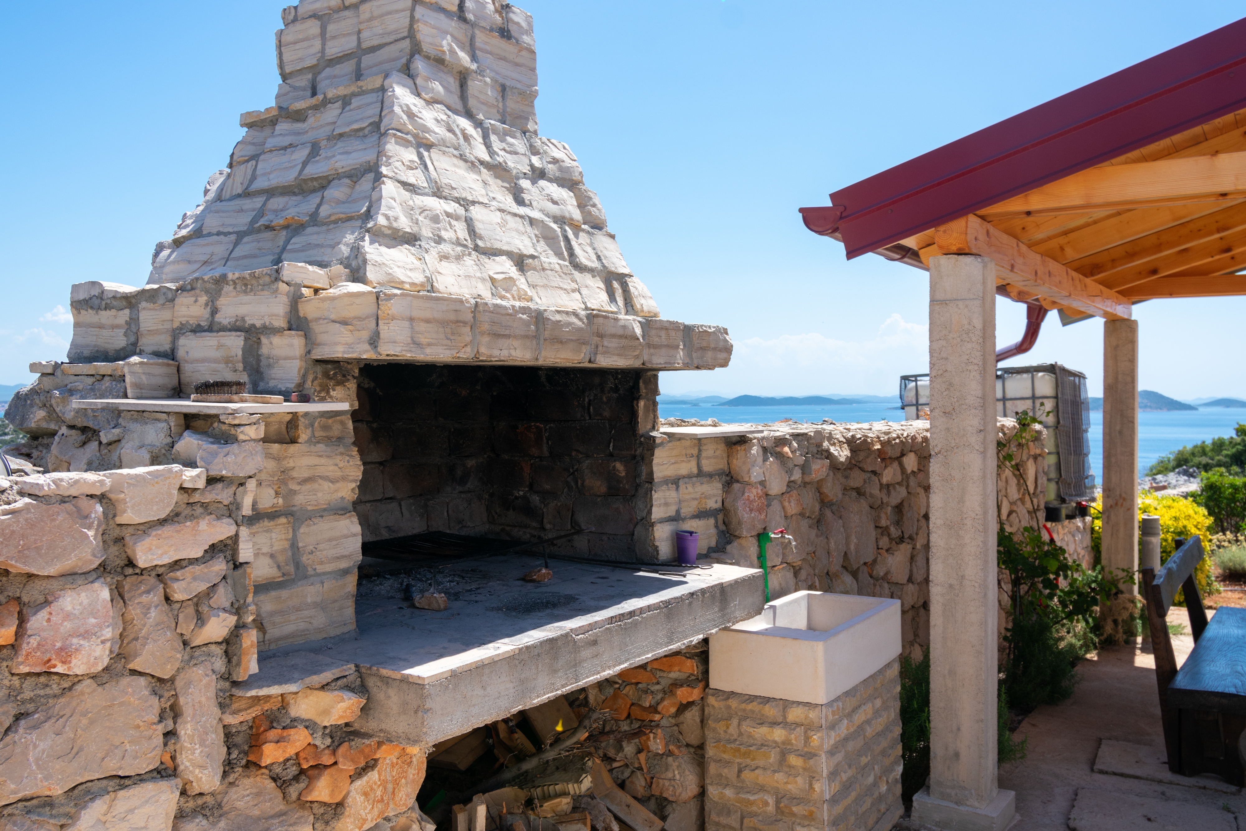 Two bedroom house with terrace and sea view Cove Triluke, Pašman  K